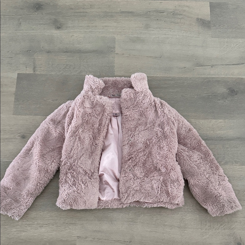 Cozy Pink Faux Fur Kids Jacket